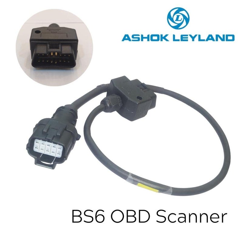 MapOut24 Ashok Leyland BS6 Connect All Scantool Cable OBD2 BS6 Scantool Cable OBD 16 pin Male Connector to 10 pin ECO Connector B SMPL003 - Image 4