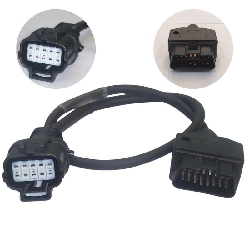 MapOut24 Ashok Leyland BS6 Connect All Scantool Cable OBD2 BS6 Scantool Cable OBD 16 pin Male Connector to 10 pin ECO Connector B SMPL003 - Image 2