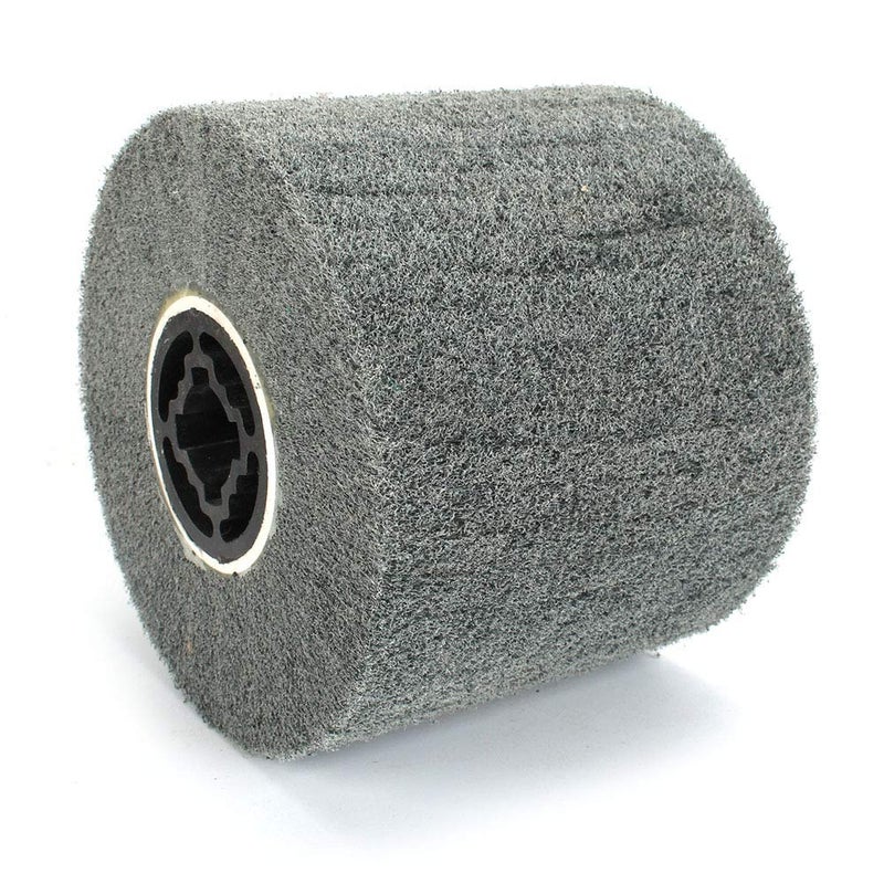 Baisiky 120x100x19mm Non-Woven Abrasive Wire Drawing Polishing Burnishing Wheel Flap Brush for Surface Treatment Stainless Steel, Aluminum, Copper, and More - 400 Grit - Image 1
