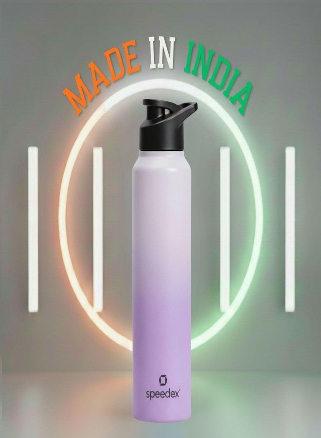 Speedex Stainless Steel Water Bottle 1 Ltr, Leak Proof Sipper Cap, BIS Approved 1000 ml Metal Bottle For Daily, Office, School, Gym, Travel Use for Men, Women, Kids, Adults, Dual Purple, Set of 1 - Image 5