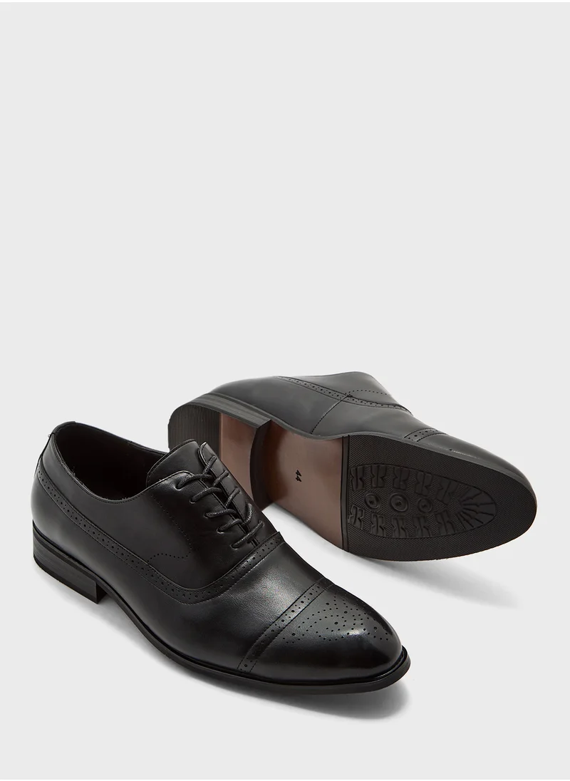 Robert Wood Brogue Detail Oxford Formal Lace Up