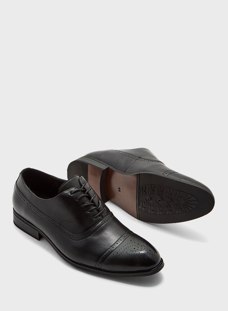 Robert Wood Brogue Detail Oxford Formal Lace Up - Image 3