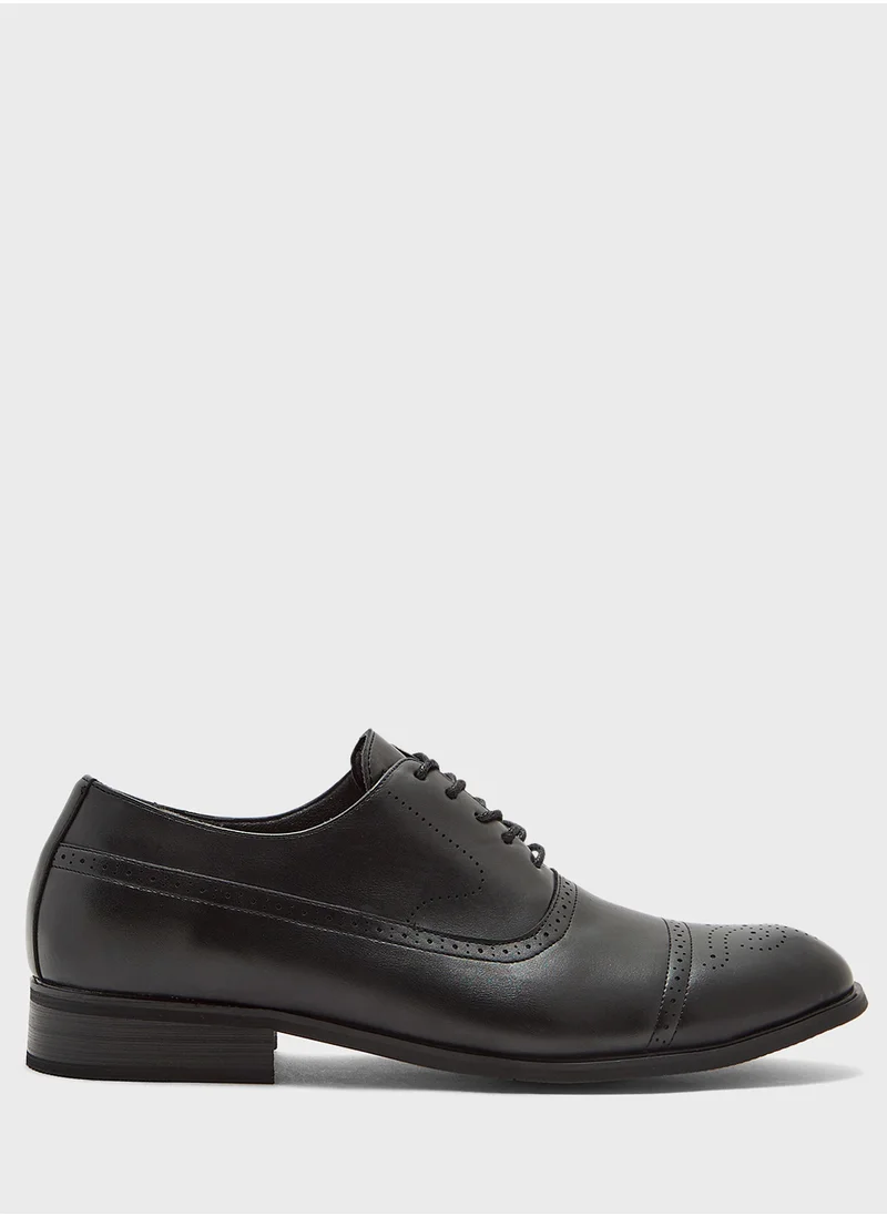 Robert Wood Brogue Detail Oxford Formal Lace Up