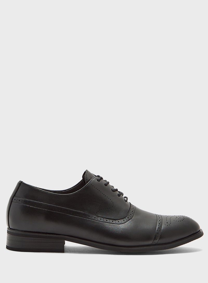 Robert Wood Brogue Detail Oxford Formal Lace Up - Image 1