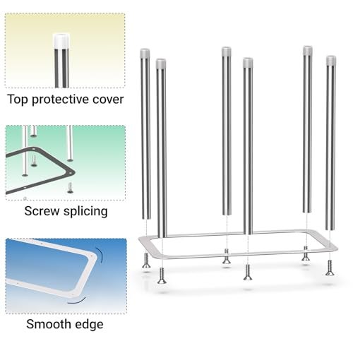 ZHMY Water Bottle Drying Rack,Stainless Steel Bottle Rack Dryer, Plastic Bag Drying Rack, Dry Rack for Bottles,Space Saving Countertop Rack for Glass,Cups, Mugs,Mason Jars and Sports Bottles - Image 5