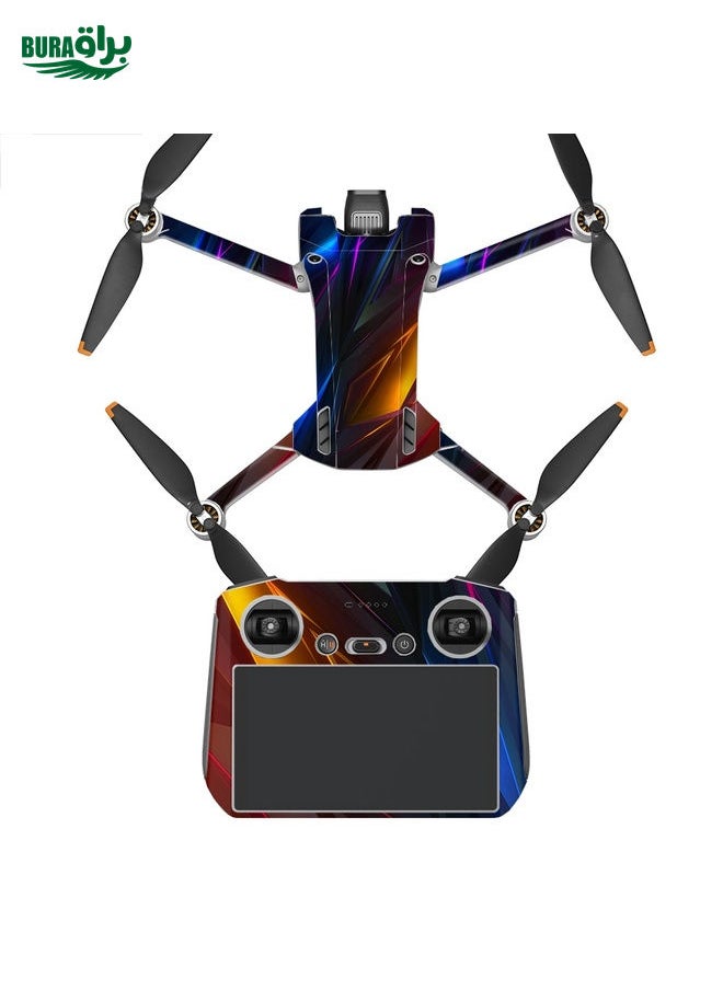 BURAQ - Full Surround Style Waterproof  Sticker For DJI Mini 3 Pro RC With Screen Version(Mn3-11) - Image 1