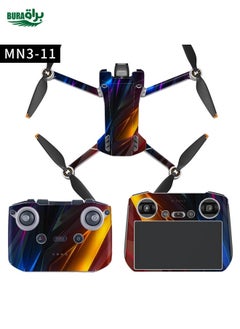 BURAQ Full Surround Style Waterproof  Sticker For DJI Mini 3 Pro RC With Screen Version(Mn3-11)  - Image 2
