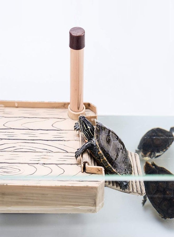 زيروديس رصيف السلاحف المستطيل العائم من زيروديس، حوض أسماك، رصيف للسلاحف، منحدر للضفادع، جزيرة عائمة للزواحف للتشمس والتسلق والاستلقاء تحت أشعة الشمس والراحة واللعب (متوسط) - Image 3