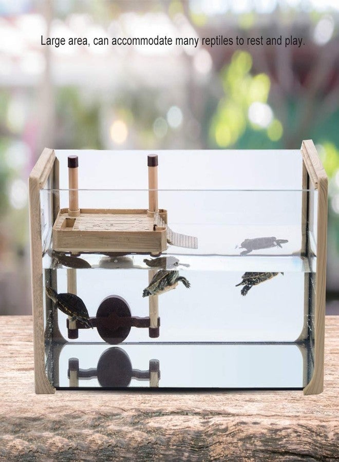 زيروديس رصيف السلاحف المستطيل العائم من زيروديس، حوض أسماك، رصيف للسلاحف، منحدر للضفادع، جزيرة عائمة للزواحف للتشمس والتسلق والاستلقاء تحت أشعة الشمس والراحة واللعب (متوسط) - Image 2