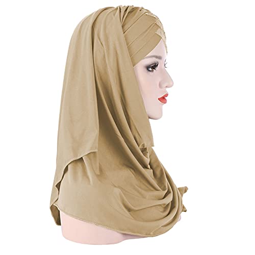 AIBEARTY Women Glitter Sequin Hijab Muslim Head Wrap Scarf Long Turban Headband Hair Cap Shawl - Image 2