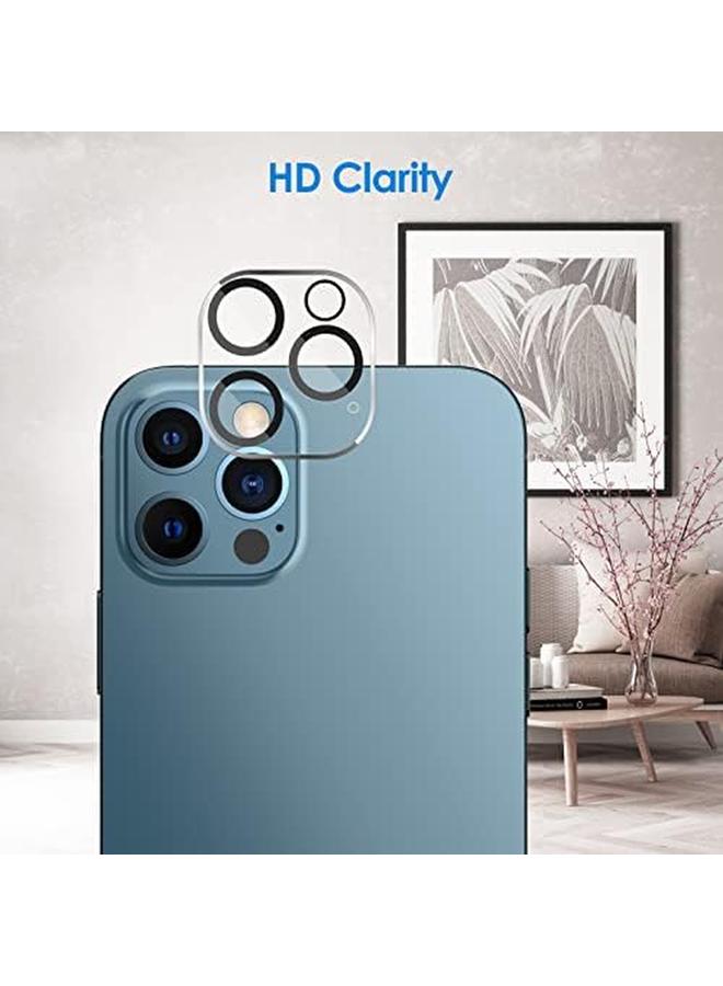 جي تيك واقي عدسة الكاميرا لهاتف Iphone 12 Pro Max مقاس 6.7 بوصة 9H زجاج مقوى عالي الوضوح شفاف مضاد للخدش متوافق مع الجراب لا يؤثر على اللقطات الليلية عبوة من 3 قطع - Image 3