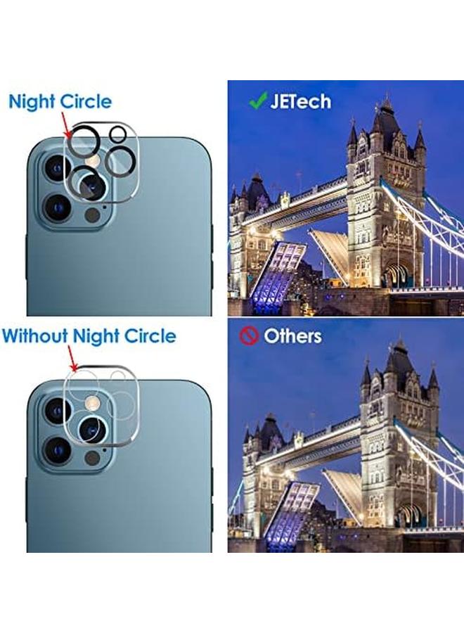 جي تيك واقي عدسة الكاميرا لهاتف Iphone 12 Pro Max مقاس 6.7 بوصة 9H زجاج مقوى عالي الوضوح شفاف مضاد للخدش متوافق مع الجراب لا يؤثر على اللقطات الليلية عبوة من 3 قطع - Image 5