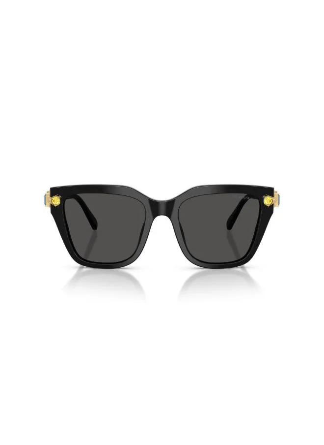 سواروفسكي Swarovski Sk 6041 - 100187 Black Sunglasses Woman