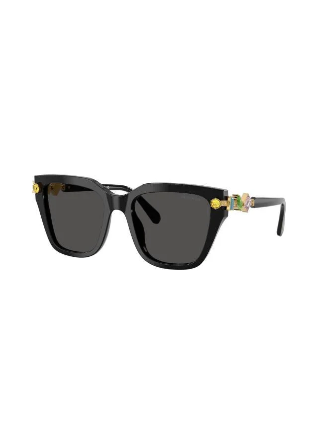 سواروفسكي Swarovski Sk 6041 - 100187 Black Sunglasses Woman