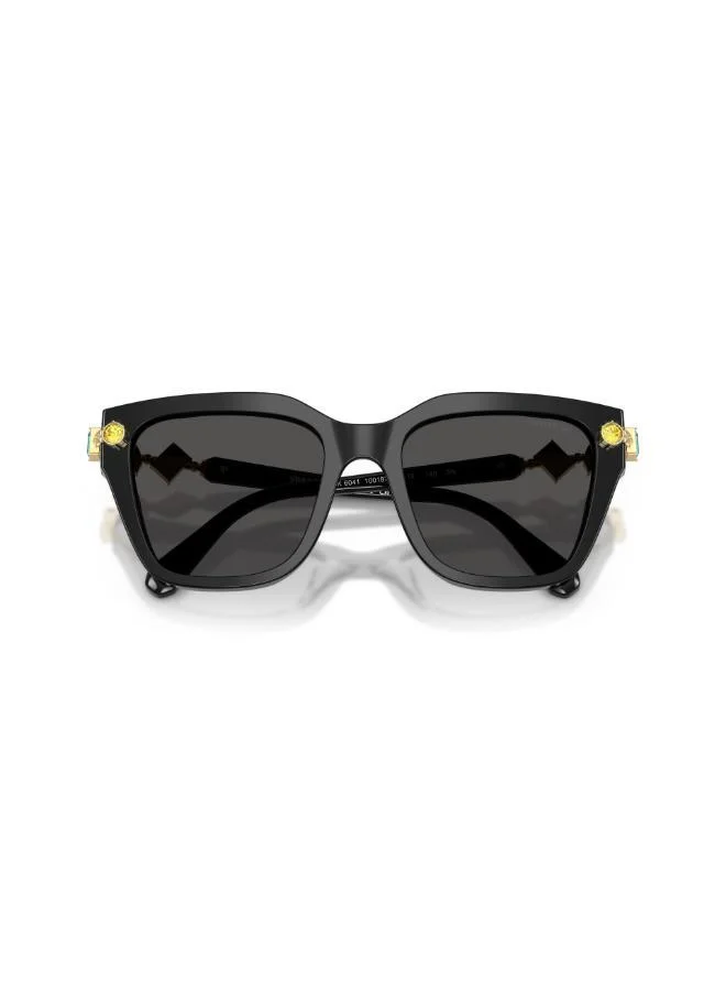 سواروفسكي Swarovski Sk 6041 - 100187 Black Sunglasses Woman