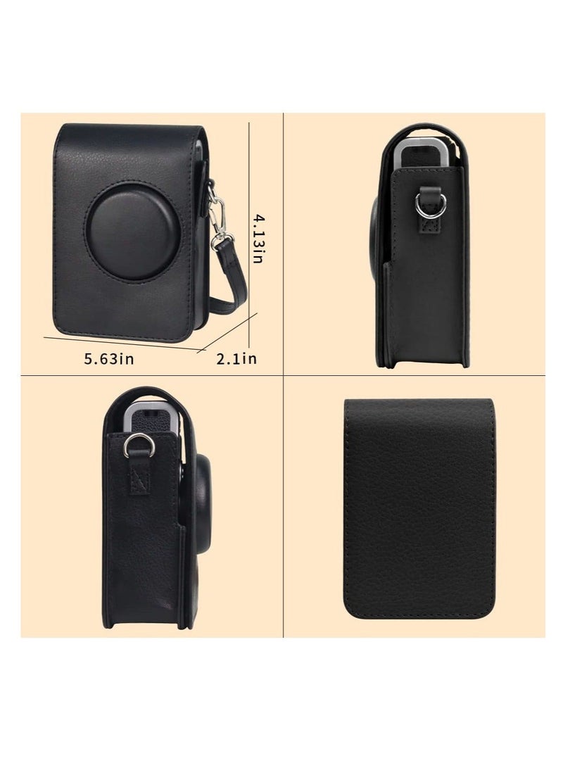 Protective Case for Fujifilm Mini EVO Digital Hybrid Case Instant Film Camera PU Leather Bag with Strap (Brown) - Image 4