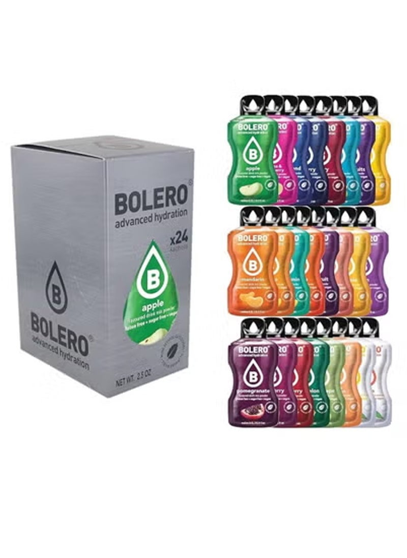 bolero Advanced Hydration Drink Packets Classic Sachets Sugar Free Water Flavoring Packets Calorie Free Powder Drink Mixed Flavor 12 X 3 Gm Pack Of 2  - Image 1