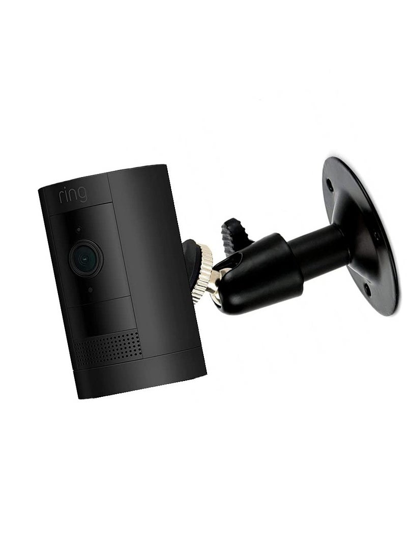 KASTWAVE Security Wall Mount for Oculus Sensor Arlo, Arlo Pro, R Stick Up Cam Wired, Metal Security Camera Bracket Outdoor Indoor 360° Rotation 1/4" Screw Camera (3 Pack, Black) - Image 5