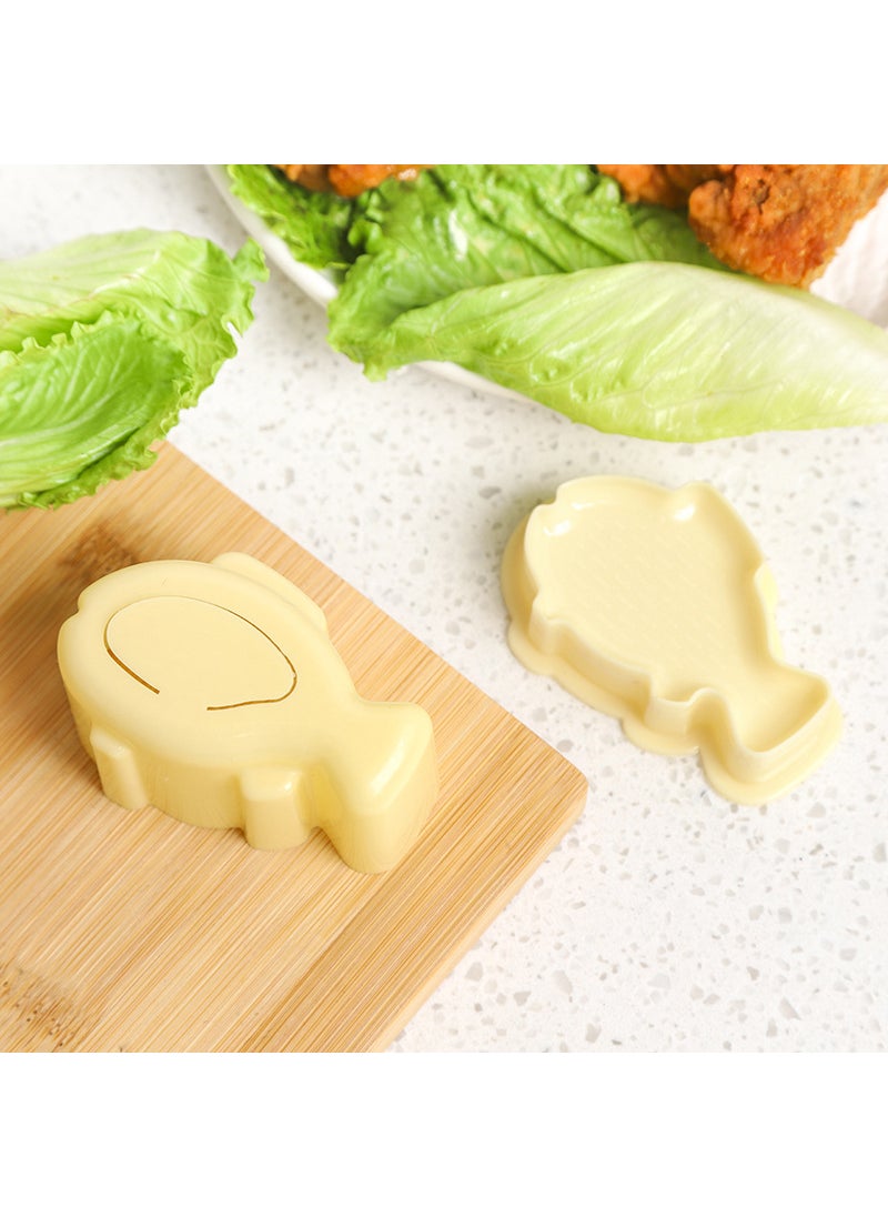Generic - Triangle rice ball mould set Baby Children's rice ball grinding tool beige food grade DIY sushi rice ball artifact - Image 1