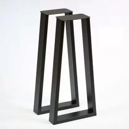Ventuos_Furniture Legs 28Height 18Wide Mild Steel Table LegsHeavy Duty Metal Desk LegsDining Table LegsIndustrial Modern DIY Iron Bench Legs Set of 02 Trapezoidal_Shape 28 18 Inch - Image 1