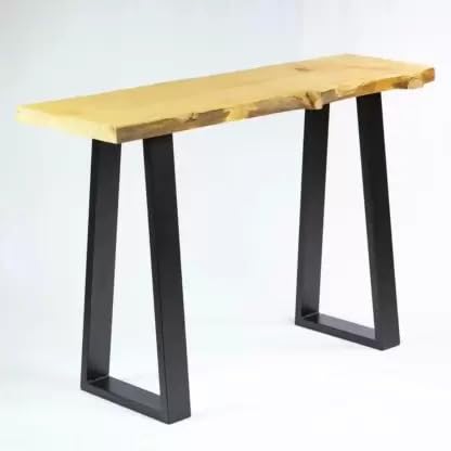 Ventuos_Furniture Legs 28Height 18Wide Mild Steel Table LegsHeavy Duty Metal Desk LegsDining Table LegsIndustrial Modern DIY Iron Bench Legs Set of 02 Trapezoidal_Shape 28 18 Inch - Image 3