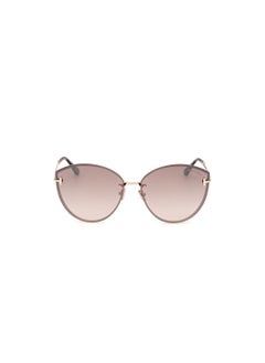 TOM FORD Women's Cat Eye Shape Metal Sunglasses FT110628G63 Lens Size: 63 Millimeter - Shiny Rose Gold  - Image 2