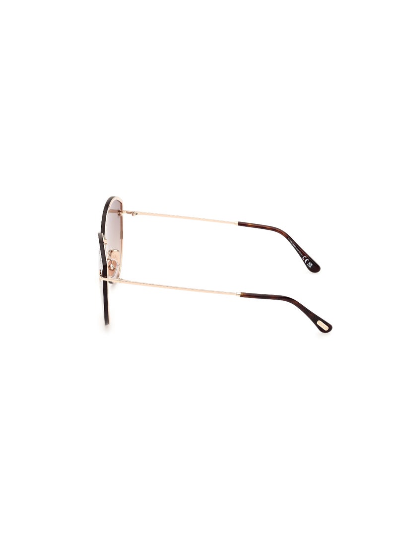 TOM FORD Women's Cat Eye Shape Metal Sunglasses FT110628G63 Lens Size: 63 Millimeter - Shiny Rose Gold  - Image 4