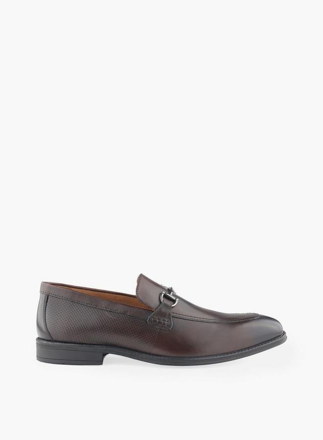 DUCHINI Men Metallic Accent Slip-On Loafers - Image 3