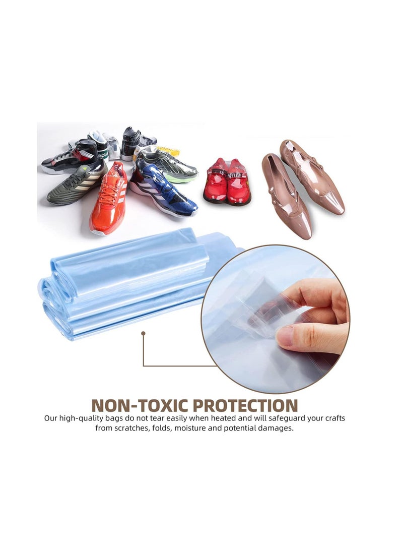 Generic Shrink Wrap Bags,PVC Clear Heat Sealer Bags,Seal Wrapping Supplies,Waterproof Odorless and Transparent,for Shoes Storage,Gifts,Remote Control,Books,DIY Crafts Packaging,50pcs (30*50cm)  - Image 4