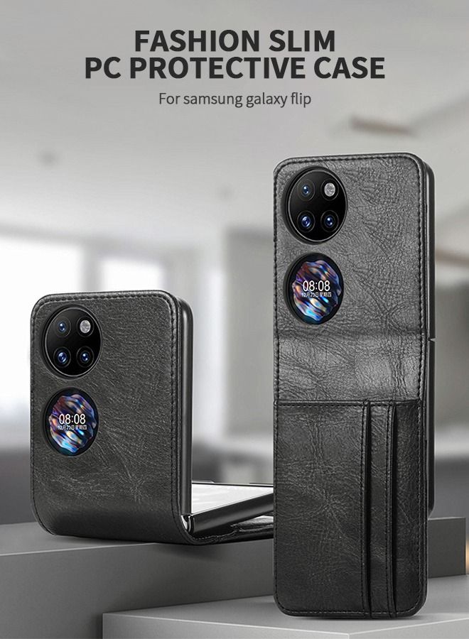 GROIC Phone Cases for Huawei P50 Pocket 6.9 Inch Flip Cell Case Cover, P50 Pocket Wallet Case with Card Slots, PU Leather + Hard PC Protective Phone Case Cover Phone Back Cover - Image 3