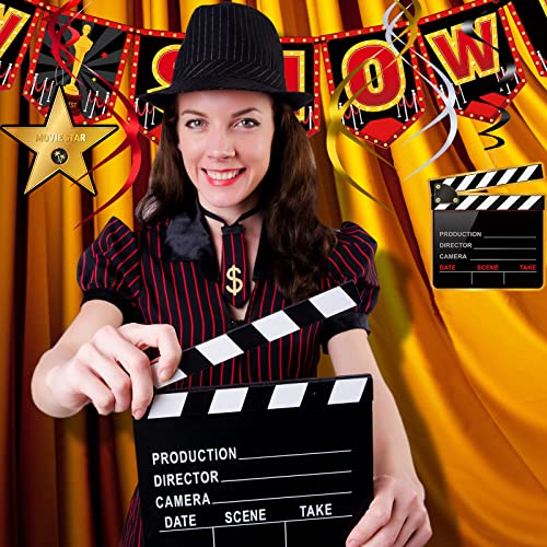 Sumind 45 Pieces Movie Night Decorations Party Decorations Kit Now Showing Banner Hanging Swirls Movie Theater Themed for Bridal Shower Birthday Party Supplies Film Backdrop - Image 5
