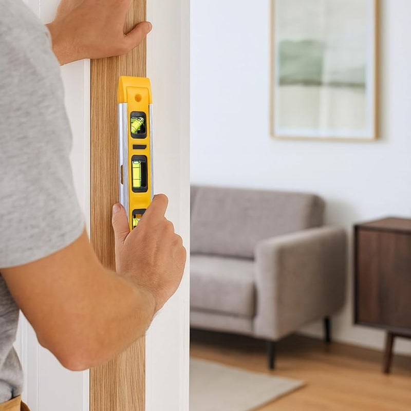 مستوى بحجم الجيب من سبيكة الجسم 9 في 1 مع قاعدة قوية و 3 قوارير - Image 5