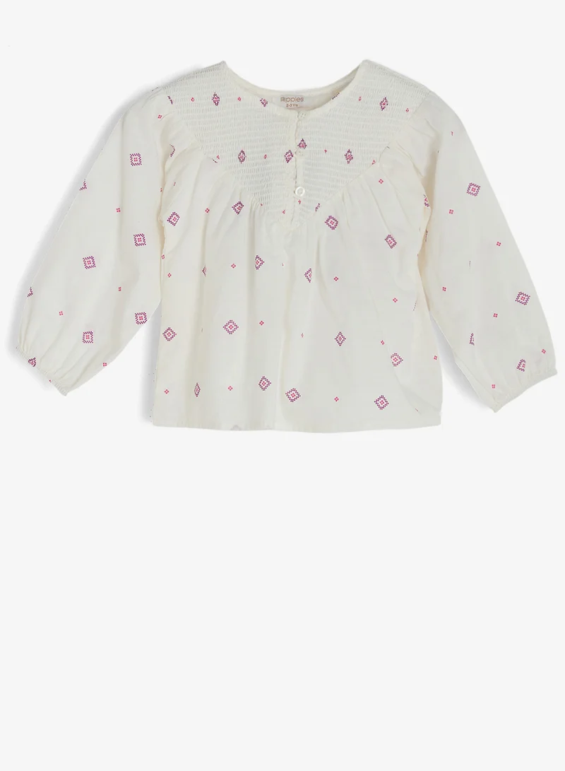 ريبلز مع نمشي Girls Smoking & All Over Print Blouse