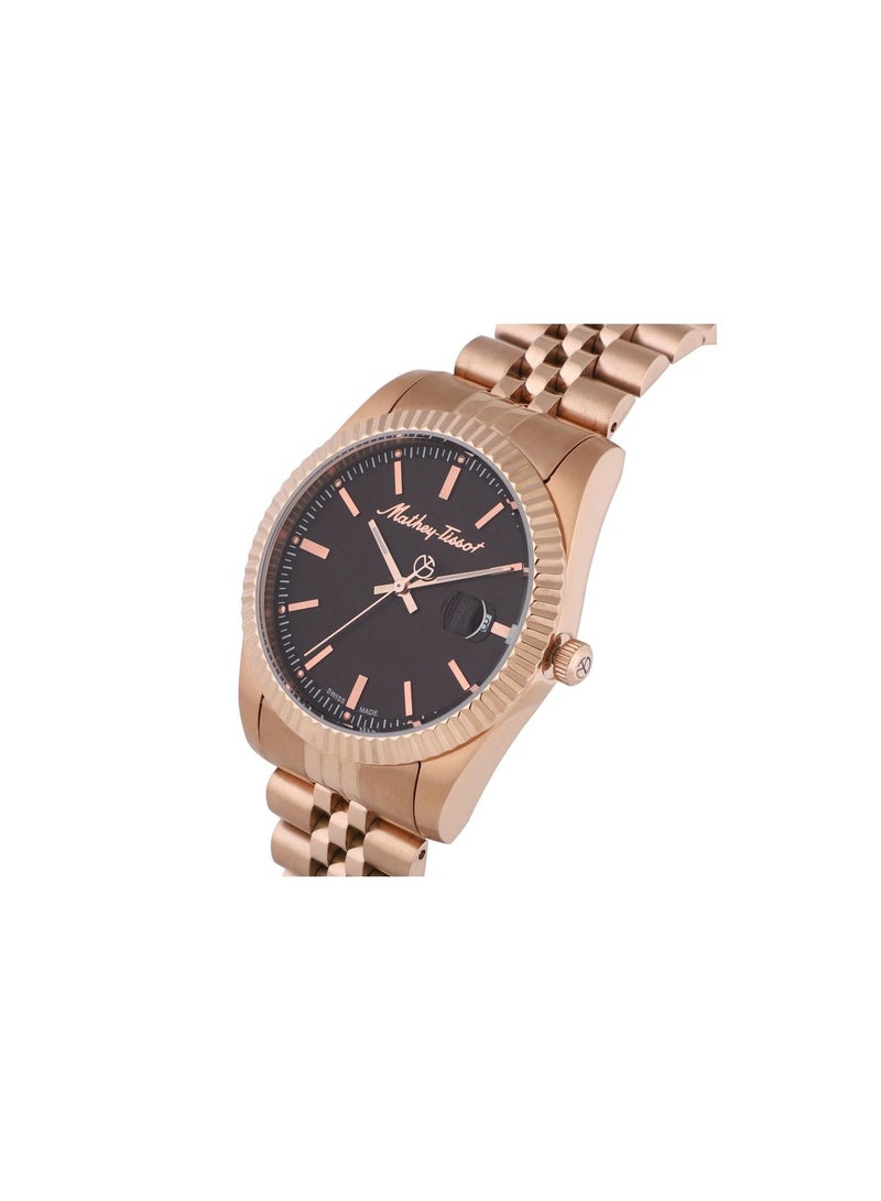 ماثي-تيسوت Mathey-Tissot Mathy III Quartz Black Dial Men's Watch H810PRM - Image 3