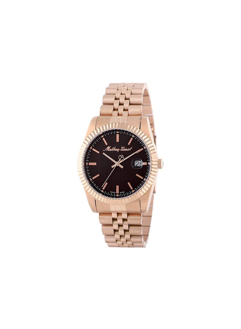 ماثي-تيسوت Mathey-Tissot Mathy III Quartz Black Dial Men's Watch H810PRM - Image 2