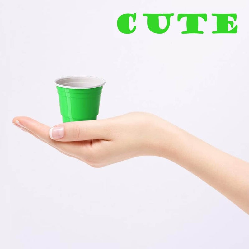 HAOZAN 100ct 2oz. Mini Green Shot Cups  Disposable and Small Size Perfect for Party  Tastings  Sample and More - Image 2