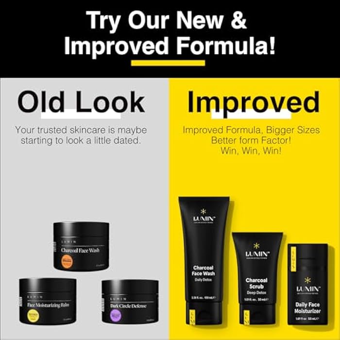 Lumin Charcoal Face Wash for Men – Daily Detox Cleanser, Hydrating Face Wash, Gently Removes Dirt & Oil, Unclogs Pores, Exfoliates, Refreshing Skincare for All Skin Types, 3.4oz - Image 4