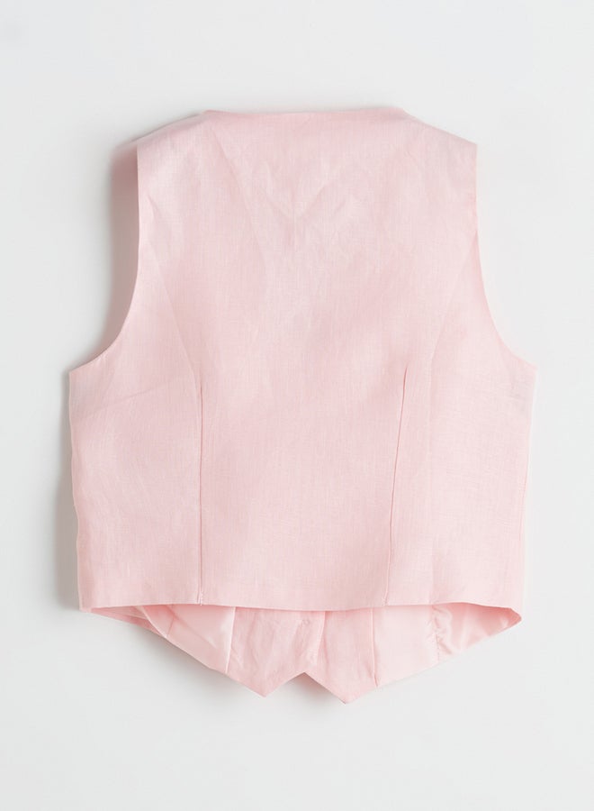 LC WAIKIKI V Neck Crop Women's Classic Waistcoat  - Image 2
