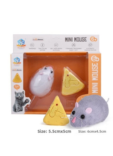 Strange Remote Control Mouse Infrared Remote Control Simulation Creative Simulation Animal Infrared Electric Pet Toy-Color:8882a Gray