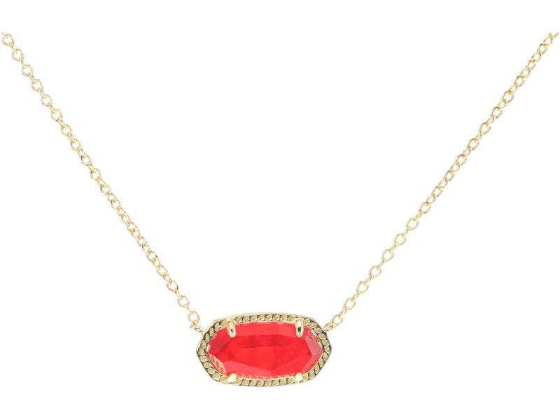 Kendra Scott Elisa Pendant Necklace for Women, Fashion Jewelry, 14k Gold-Plated, Red Illusion - Image 3