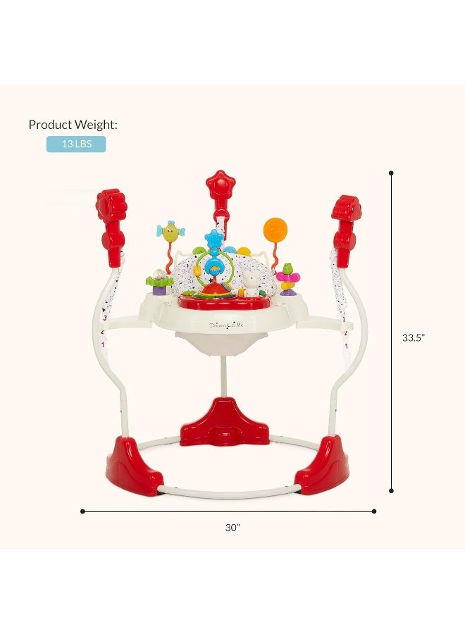 Dream On Me Zany Activity Center Bouncer in White and Black Print - Image 3