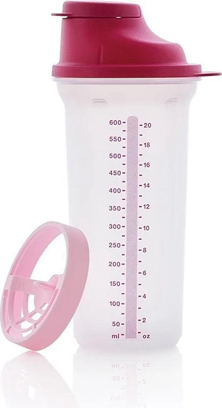 Tupperware Fig Fig 600 ml Pink Whisk Mixer Shaker