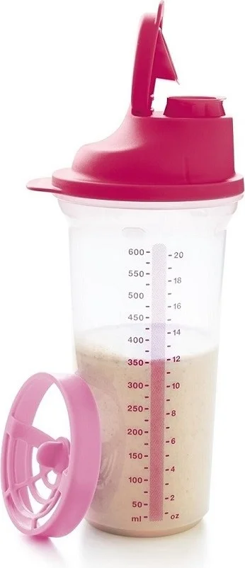 Tupperware Fig Fig 600 ml Pink Whisk Mixer Shaker