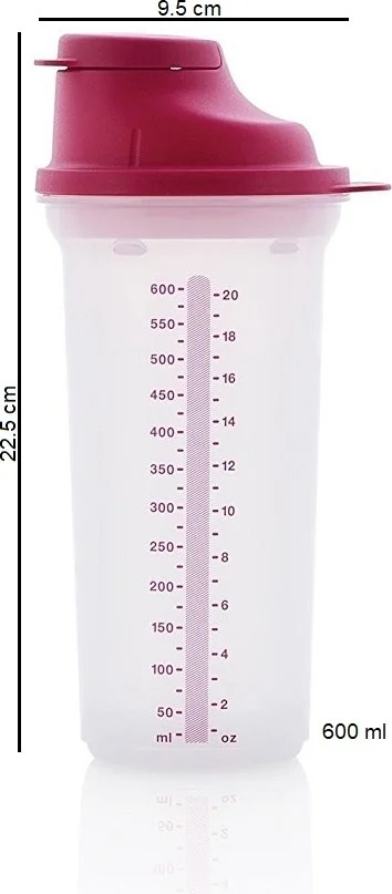 Tupperware Fig Fig 600 ml Pink Whisk Mixer Shaker