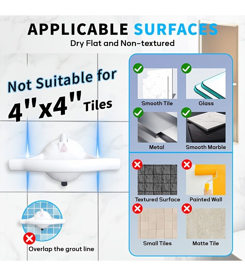 One Pack Shower Grab Bar Removable Suction Cup Handrail 200 Lbs Capacity No Drilling Needed - Image 4