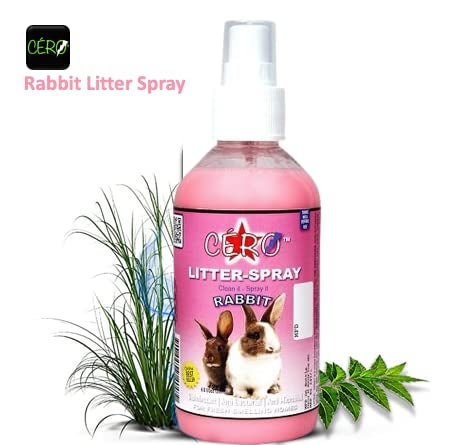 CERO Rabbit Litter Spray for Rabbits | Clean it Spray it | Eliminates Odours and Keeps Your Rabbit's Habitat Fresh | Lemon Grass Perfume | Pink | 200ml - Image 2