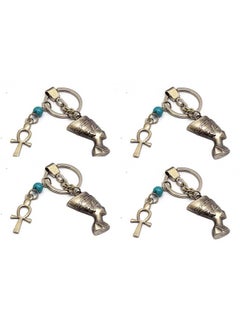 4 pieces Light Black with ankh key