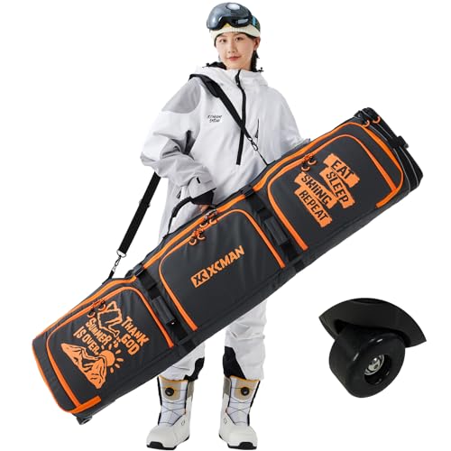 XCMAN Roller Padded Snowboard Bag With Wheels,Adjustable Length 63-75Inch for Air Travel Loarding Capacity 100L - Image 1