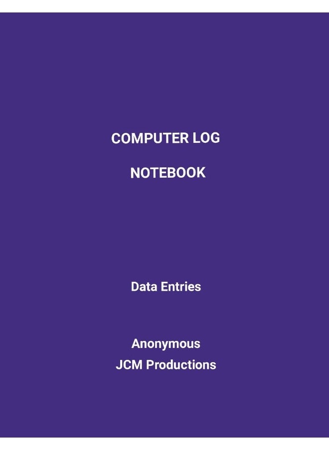 Computer Log Notebook: Data Log Entries  - Image 1