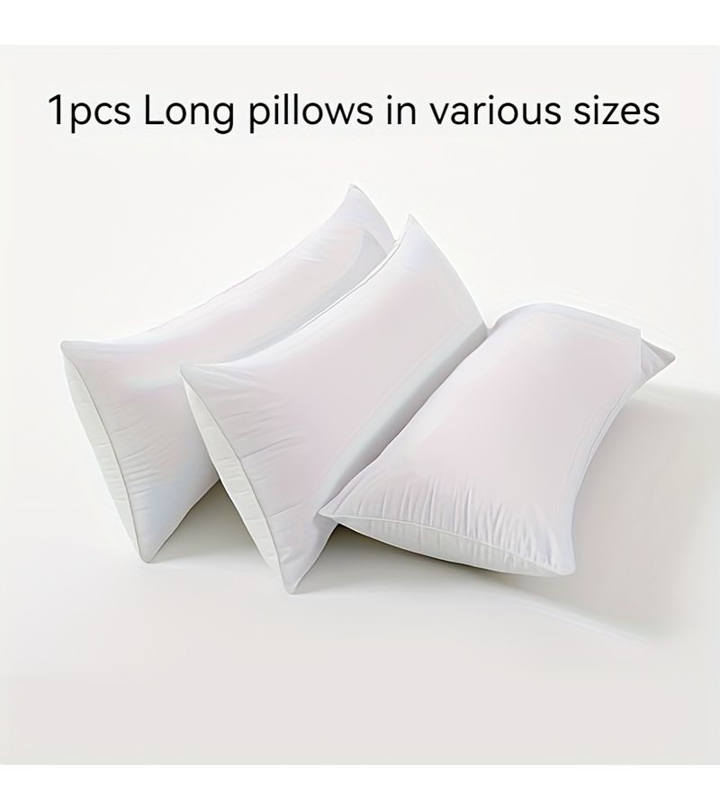 Long Shaped Pillow Soft And Comfortable For Home Use On Headboard Or Sofa Improves Sleep Quality Easy White Design Versatile Style 48x150 - Image 1